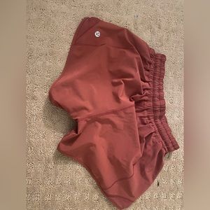 lululemon hotty hot 4” lowrise size 2 inside underwear liner cut out worn once